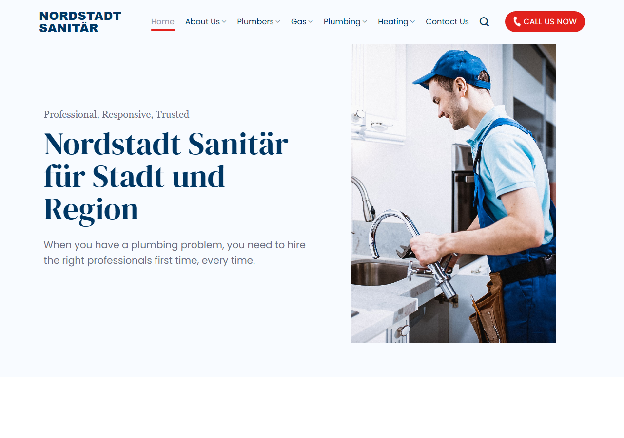 Nordstadt Sanitär Website-Vorschau